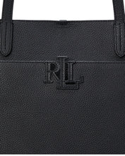 Load image into Gallery viewer, Lauren Ralph Lauren Pebbled Leather Extra-Large Cameryn Tote Bag Black