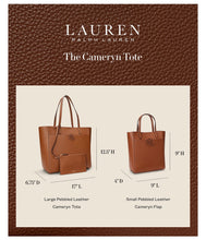 Load image into Gallery viewer, Lauren Ralph Lauren Pebbled Leather Extra-Large Cameryn Tote Bag Black
