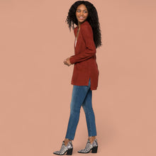 Load image into Gallery viewer, Pinque Stitch Fix Cardigan Sweater Women Artisan Rust Knit Open Front M