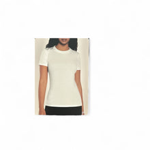 Load image into Gallery viewer, Banana Republic Women's Ribbed Crewneck T-Shirt, 3-pack Grey, White, Bk L