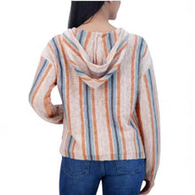Load image into Gallery viewer, Lucky Brand Women's Size Medium (8-10) Baja Sweater Hoodie, Multi Stripe M