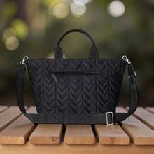 Load image into Gallery viewer, Lauren Ralph Lauren Quilted Extra Large Stevie Zip Tote Bag Black/Black