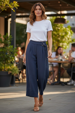 Load image into Gallery viewer, DKNY Women's Wide Leg Pant, Navy, 14