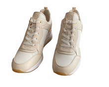 Load image into Gallery viewer, Michael Kors Crista Canvas and Crocodile Embossed Trainer. Size 9.5