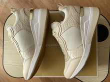 Load image into Gallery viewer, Michael Kors Crista Canvas and Crocodile Embossed Trainer. Size 9.5