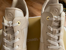 Load image into Gallery viewer, Michael Kors Crista Canvas and Crocodile Embossed Trainer. Size 9.5