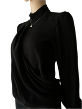 Load image into Gallery viewer, Michael Kors Crepe Drape Blouse. Size 0