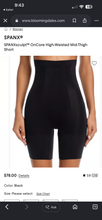 Load image into Gallery viewer, NWOT SPANX® SPANXsculpt™ OnCore High-Waisted Mid-ThighShort Black M
