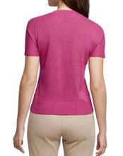 Load image into Gallery viewer, NWT Banana Republic Women's Size S Short Sleeve Pink Sweater Top Linen &amp; Rayon
