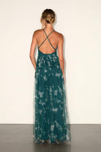 Load image into Gallery viewer, NWOT Lulus Elegant Moment Emerald Green Tie-Dye Backless Maxi Dress L
