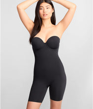 Load image into Gallery viewer, NWT Wacoal Firm Control Strapless Mid-Thigh Shaper in Black size 38C
