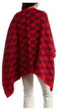 Load image into Gallery viewer, Michael Kors Checkerboard Yarn Dye Ruana Red
