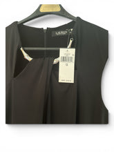Load image into Gallery viewer, NWT Lauren Ralph Lauren Women's Cutout Jersey Cocktail Dress Black/ Silver 12
