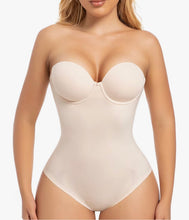 Load image into Gallery viewer, NWT Slimers Strapless Shapewear Seamless Bodysuit - Removable Straps Beige XL
