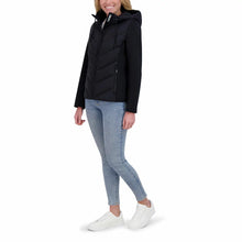 Load image into Gallery viewer, NWT DKNY Women's Hooded Scuba Packable Puffer Coat in black XL
