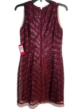 Load image into Gallery viewer, Vince Camuto Purple Plum Sleeveless Sequin Shift Dress Plum Size 6
