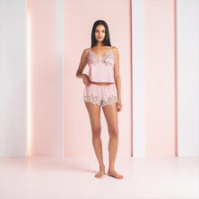Load image into Gallery viewer, NWT Gorgeous SKIMS Peony Tonal Silk Lace Cami &amp; Short Set Medium

