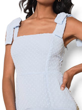 Load image into Gallery viewer, NWOT Lulus Bimini Periwinkle Dot Tie-Strap Midi Dress M
