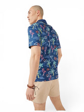Load image into Gallery viewer, NWT Chubbies Popover Shirt One Man Wolfpack Navy Graphic Flamingo XXL
