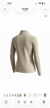 Load image into Gallery viewer, NWT Skechers Stretch Ribbed Quarter Zip Pullover with Kangaroo Pocket Tan L
