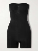 Load image into Gallery viewer, NWOT SKIMS Seamless Sculpt Strapless Shortie Bodysuit - Onyx Black XS
