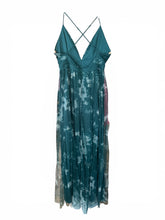 Load image into Gallery viewer, NWOT Lulus Elegant Moment Emerald Green Tie-Dye Backless Maxi Dress L
