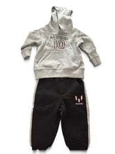 Load image into Gallery viewer, NWT Boys Lionel Messi 2-Piece Fleece Hoodie &amp; Jogger Set Heather Grey(12 Months)
