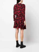 Load image into Gallery viewer, NWT Zadig&amp;Voltaire Rogers leaf-print minidress Black and Red L
