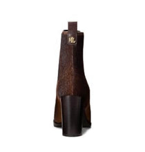 Load image into Gallery viewer, NWT Lauren Ralph Lauren Women's Mylah Ombré Haircalf Bootie Ankle Boot Brown 9B
