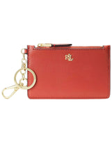 Load image into Gallery viewer, Lauren Ralph Lauren Women&#39;s Full-Grain Leather Key-Ring Small Zip Card Case
