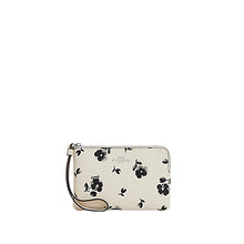 Load image into Gallery viewer, Coach Pop Floral Print Wristlet Corner Zip Silver Chalk
