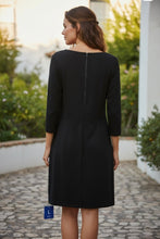 Load image into Gallery viewer, NWT Buffalo David Bitton Luxe Ponte Dress Black Large
