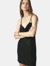 Load image into Gallery viewer, NWT Zadig &amp; Voltaire Rohana Diamanté Black Silk Dress M
