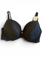 Load image into Gallery viewer, NWT Jessica Simpson Lace Trim Smooth Underwire T-Shirt Bra Black 34C
