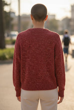 Load image into Gallery viewer, NWT OneHart Milo Chenille Crew-Neck Sweater Red Small
