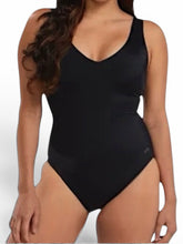 Load image into Gallery viewer, NWT TYR Women's Solid V-Neck Swimsuit Black M
