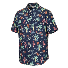 Load image into Gallery viewer, NWT Chubbies Popover Shirt One Man Wolfpack Navy Graphic Flamingo XXL

