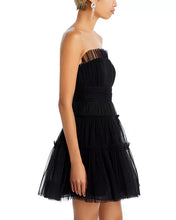 Load image into Gallery viewer, NWT Crystal Sky Classic Strapless Black Tulle Cocktail Dress S
