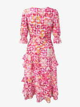 Load image into Gallery viewer, NWT Tyler Boe Maxine Silk Tiered Ruffle Midi Dress 6
