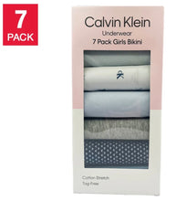 Load image into Gallery viewer, NWT Calvin Klein Girls’ Bikini Underwear 7-Pack, Multicolor XL
