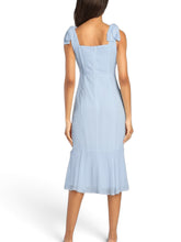 Load image into Gallery viewer, NWOT Lulus Bimini Periwinkle Dot Tie-Strap Midi Dress M
