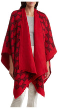 Load image into Gallery viewer, Michael Kors Checkerboard Yarn Dye Ruana Red
