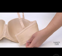 Load image into Gallery viewer, NWT Vanity Fair Women's Beauty Back Smoothing Strapless Bra Black 44C
