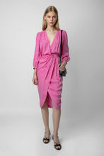 Load image into Gallery viewer, NWT Zadig &amp; Voltaire Renew Jac Leo Silk Dress Tulipe XS
