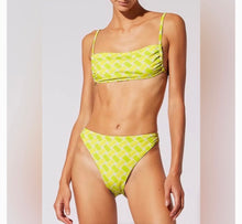 Load image into Gallery viewer, Solid &amp; Striped Yellow &amp; Green The Tasha Pineapple Tile Bikini Set XS
