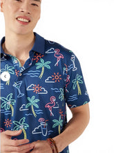 Load image into Gallery viewer, NWT Chubbies Popover Shirt One Man Wolfpack Navy Graphic Flamingo XXL
