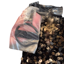 Load image into Gallery viewer, NWT Nicole Miller Black Sequin Shoulder Bag
