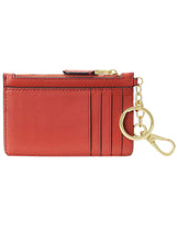 Load image into Gallery viewer, Lauren Ralph Lauren Women&#39;s Full-Grain Leather Key-Ring Small Zip Card Case
