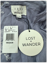 Load image into Gallery viewer, NWT Lost + Wander Iris Ruffled Floral Print Short Sleeve Maxi Wrap Dress. M
