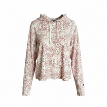 Load image into Gallery viewer, NWT Champion Hacci Crop Sleep Pink Leopard Animal Print Pullover Hoodie L
